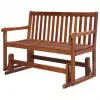 vidaXL Garden Swing Bench 125 cm Solid Acacia Wood