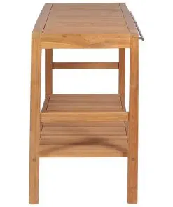 vidaXL Bathroom Vanity Cabinet Solid Teak 132x45x75 cm