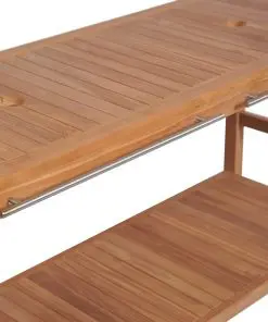 vidaXL Bathroom Vanity Cabinet Solid Teak 132x45x75 cm