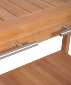 vidaXL Bathroom Vanity Cabinet Solid Teak 132x45x75 cm