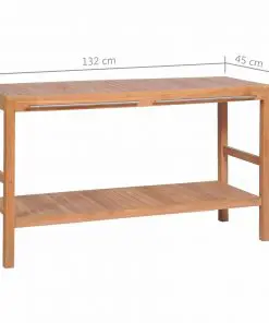 vidaXL Bathroom Vanity Cabinet Solid Teak 132x45x75 cm
