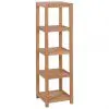 vidaXL 4-Tier Bathroom Storage Rack Solid Teak 42x42x165 cm