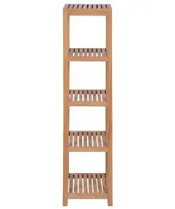 vidaXL 4-Tier Bathroom Storage Rack Solid Teak 42x42x165 cm