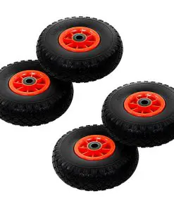 vidaXL Sack Truck Wheels 4 pcs Solid PU 3.00-4