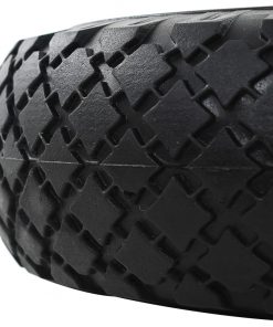 vidaXL Sack Truck Wheels 4 pcs Solid PU 3.00-4