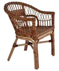 vidaXL Outdoor Chair Natural Rattan Brown