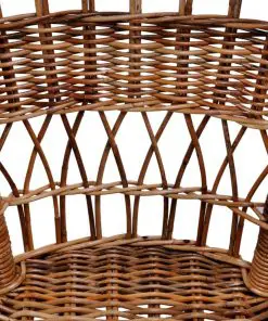 vidaXL Outdoor Chair Natural Rattan Brown