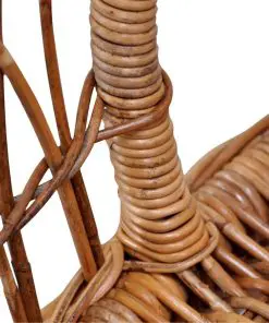 vidaXL Outdoor Chair Natural Rattan Brown