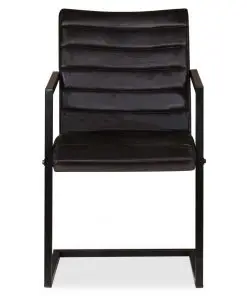 vidaXL Dining Chairs 4 pcs Anthracite Real Leather