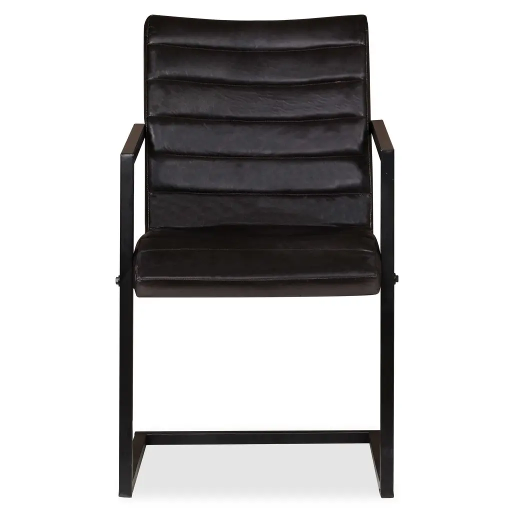 vidaXL Dining Chairs 4 pcs Anthracite Real Leather