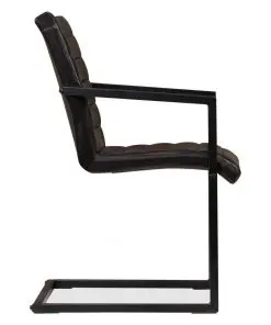 vidaXL Dining Chairs 4 pcs Anthracite Real Leather