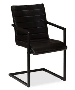 vidaXL Dining Chairs 4 pcs Anthracite Real Leather