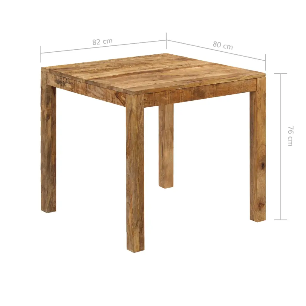 vidaXL Dining Table Solid Mango Wood 82x80x76 cm