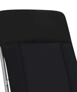 vidaXL Folding Garden Chairs with Cushions 2 pcs Black