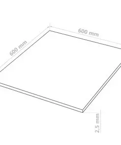 vidaXL 20 pcs MDF Sheets Square 60×60 cm 2.5 mm