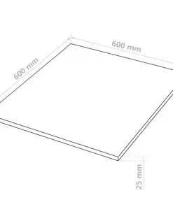 vidaXL 2 pcs MDF Sheets Square 60×60 cm 25 mm