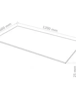 vidaXL MDF Sheet Rectangular 120×60 cm 25 mm
