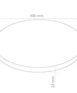 vidaXL Table Top Round MDF 400×18 mm