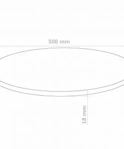 vidaXL Table Top Round MDF 500×18 mm