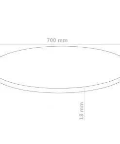 vidaXL Table Top Round MDF 700×18 mm