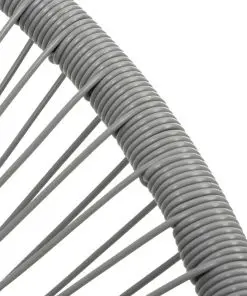 vidaXL Garden Moon Chair Poly Rattan Grey