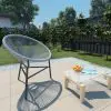 vidaXL Garden Moon Chair Poly Rattan Grey vidaXL Garden Moon Chair Poly Rattan Grey
