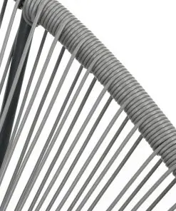 vidaXL Outdoor Rocking Moon Chair Grey Poly Rattan