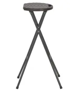 vidaXL Folding Bar Stools 2 pcs HDPE and Steel Brown Rattan Look