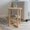vidaXL Side Table 40×50 cm Solid Oak Wood