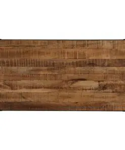 vidaXL Dining Table Solid Rough Mange Wood and Steel 120 cm
