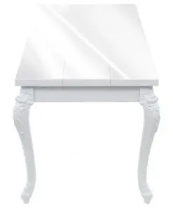 vidaXL Dining Table 179x89x81 cm High Gloss White