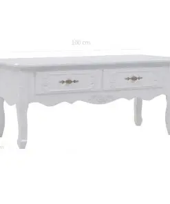 vidaXL Coffee Table 100x50x46 cm White