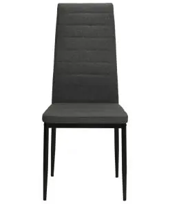 vidaXL Dining Chairs 6 pcs Dark Grey Fabric