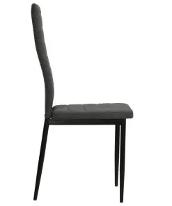 vidaXL Dining Chairs 6 pcs Dark Grey Fabric