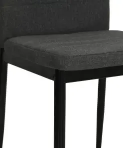 vidaXL Dining Chairs 6 pcs Dark Grey Fabric