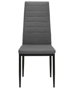 vidaXL Dining Chairs 6 pcs Light Grey Fabric