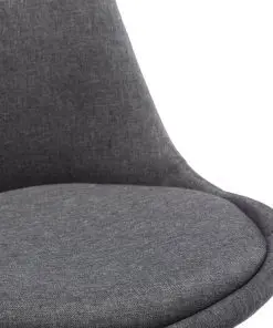 vidaXL Dining Chairs 2 pcs Dark Grey Fabric