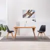 vidaXL Dining Chairs 2 pcs Dark Grey Fabric