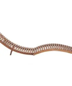 vidaXL Folding Sun Lounger Solid Teak Wood