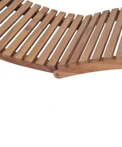 vidaXL Folding Sun Lounger Solid Teak Wood