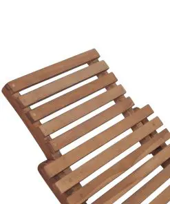 vidaXL Folding Sun Lounger Solid Teak Wood