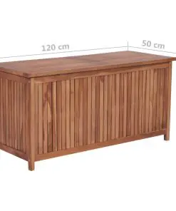 vidaXL Garden Storage Box 120x50x58 cm Solid Teak Wood