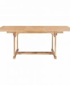 vidaXL 7 Piece Outdoor Dining Set 150-200x100x75 cm Solid Teak Wood