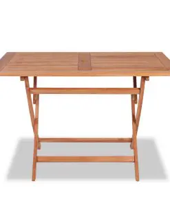 vidaXL Folding Garden Table 120x70x75 cm Solid Teak Wood