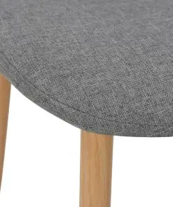 vidaXL Dining Chairs 2 pcs Light Grey Fabric