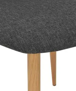 vidaXL Dining Chairs 2 pcs Dark Grey Fabric