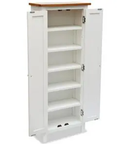 vidaXL Media Storage Cabinet 50x22x122 cm Solid Oak Wood