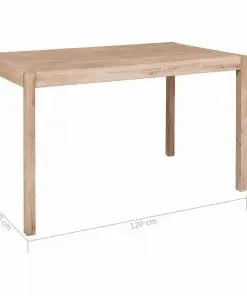 vidaXL Dining Table 120x70x75 cm Solid Acacia Wood