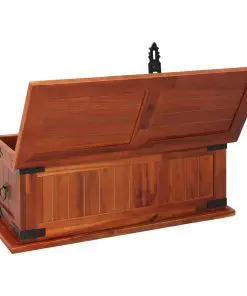 vidaXL Storage Chest 60x25x22 cm Solid Acacia Wood