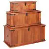 vidaXL Storage Chests 3 pcs Solid Acacia Wood vidaXL Storage Chests 3 pcs Solid Acacia Wood